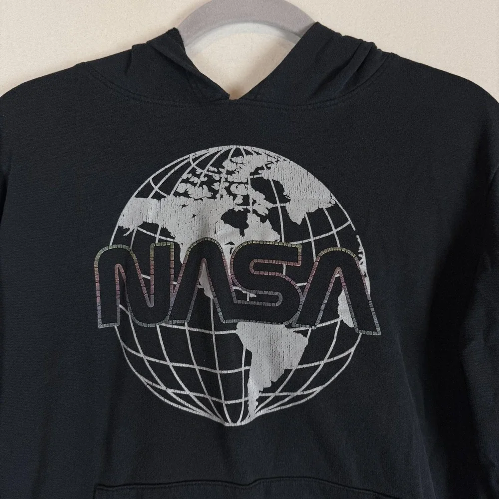 Freeze NASA Hoodie Youth 2XL Black Pullover Fleece Kennedy Space Center Graphic